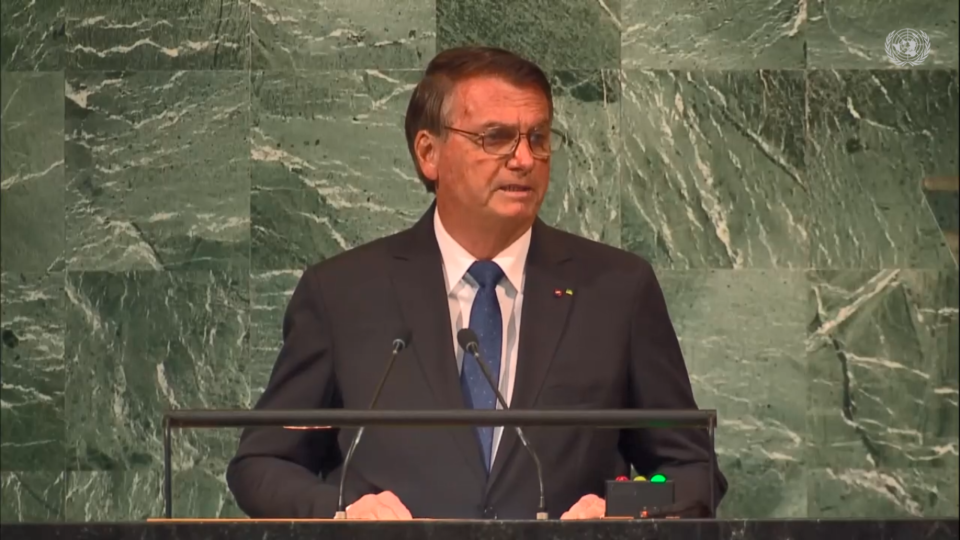 Bolsonaro discursa na abertura da assembleia-geral da ONU em 2022