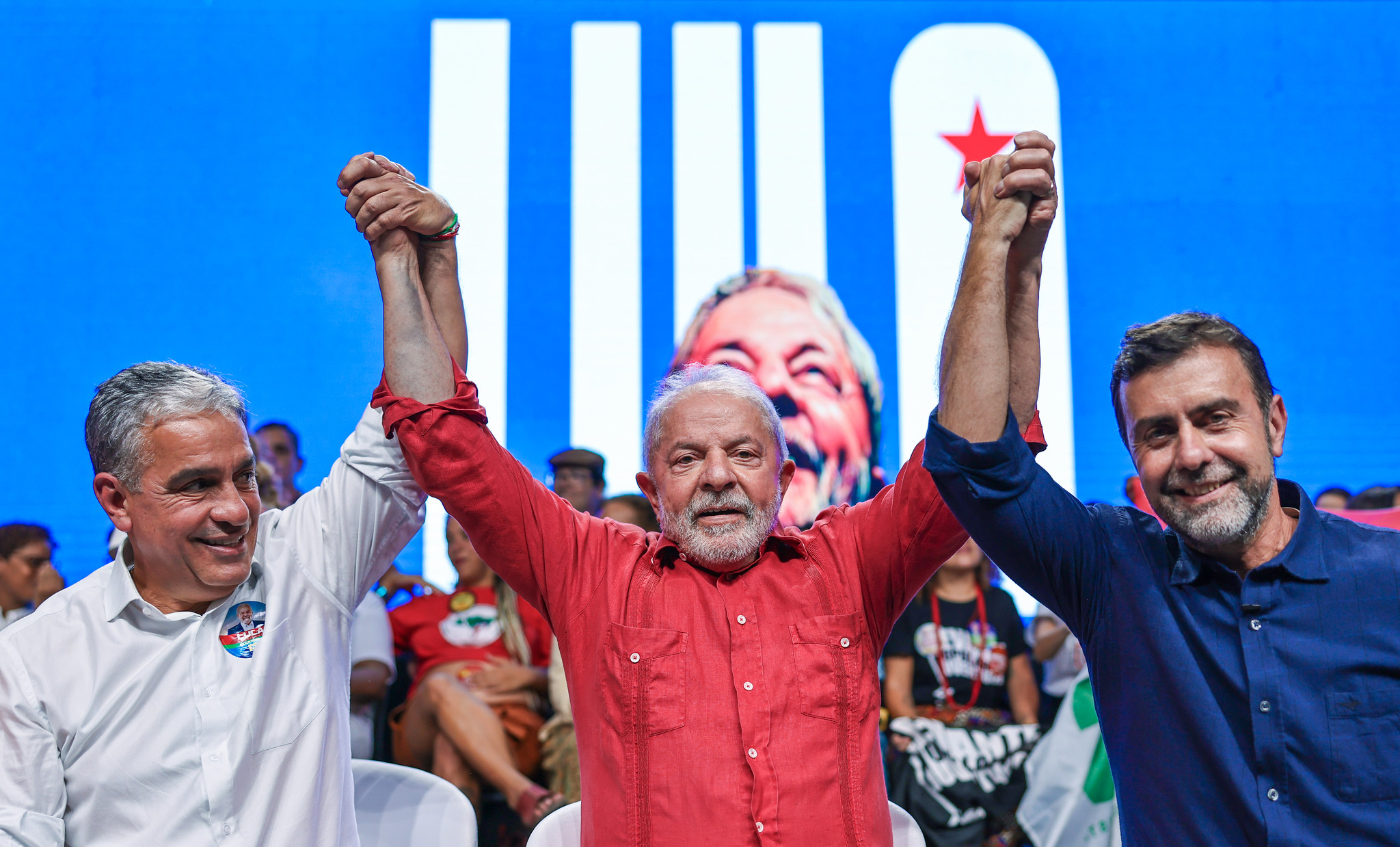 Na reta final, Lula tenta alavancar candidatura de André Ceciliano (à esq.) ao Senado e de Marcelo Freixo (à dir.) ao governo do Rio de Janeiro