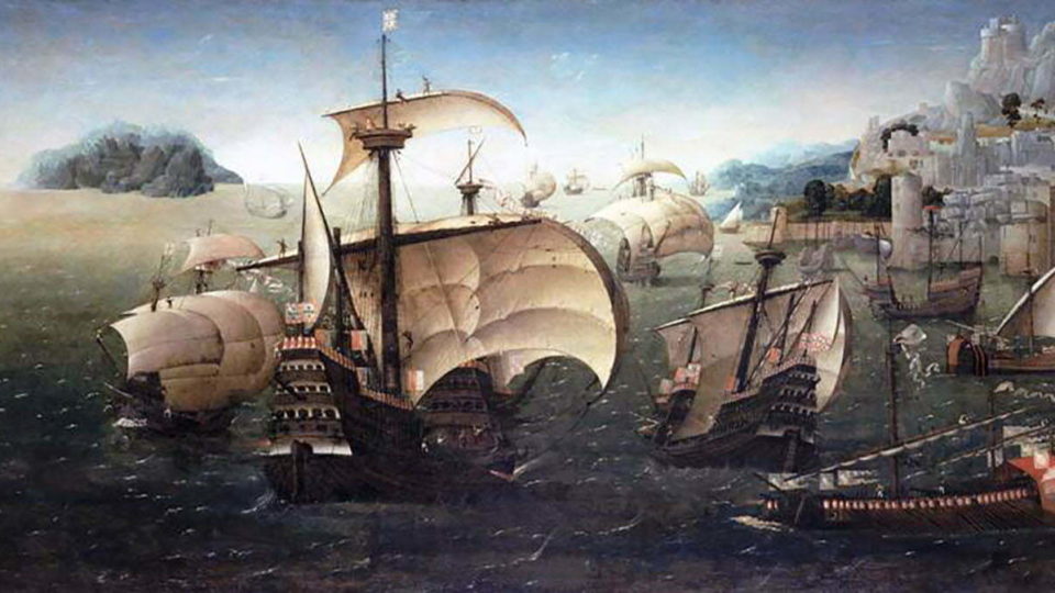 Galeões portugueses em Diu, Índia