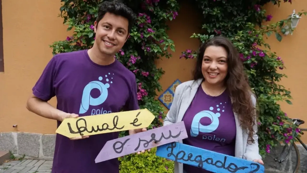 Renata Chemin e sócio da Polen