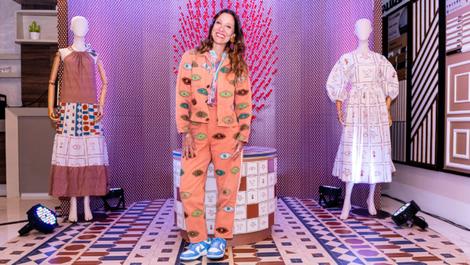 A estilista Isabela Capeto e sua coleção assinada para a Ceusa.