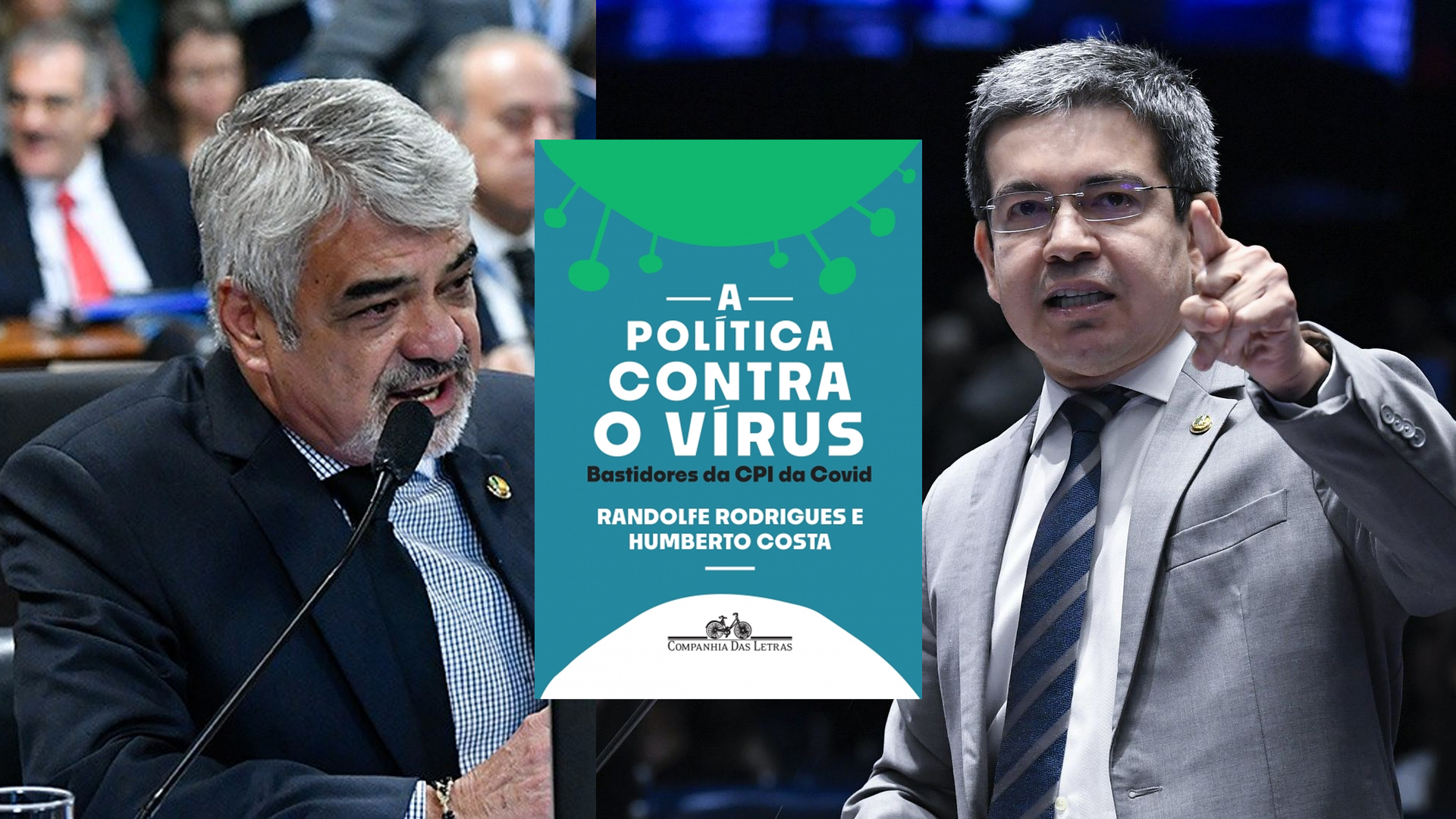 Senadores Humberto Costa (PT) e Randolfe Rodrigues (Rede) lançaram livro sobre os bastidores da CPI da Covid.