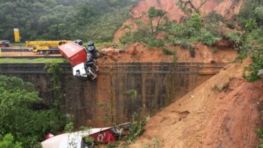Foram confirmadas duas mortes e há estimativa de até 30 desaparecidos na área do deslizamento na BR-376, segundo informações do Governo do Estado.
