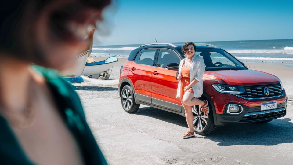 O design funcional e desempenho único do T-Cross garantem versatilidade na rotina urbana e nas horas de lazer contato com a natureza