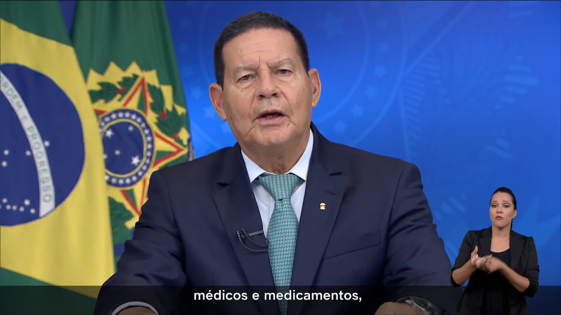 Hamilton Mourão faz último pronunciamento do governo Bolsonaro na qualidade de presidente em exercício.