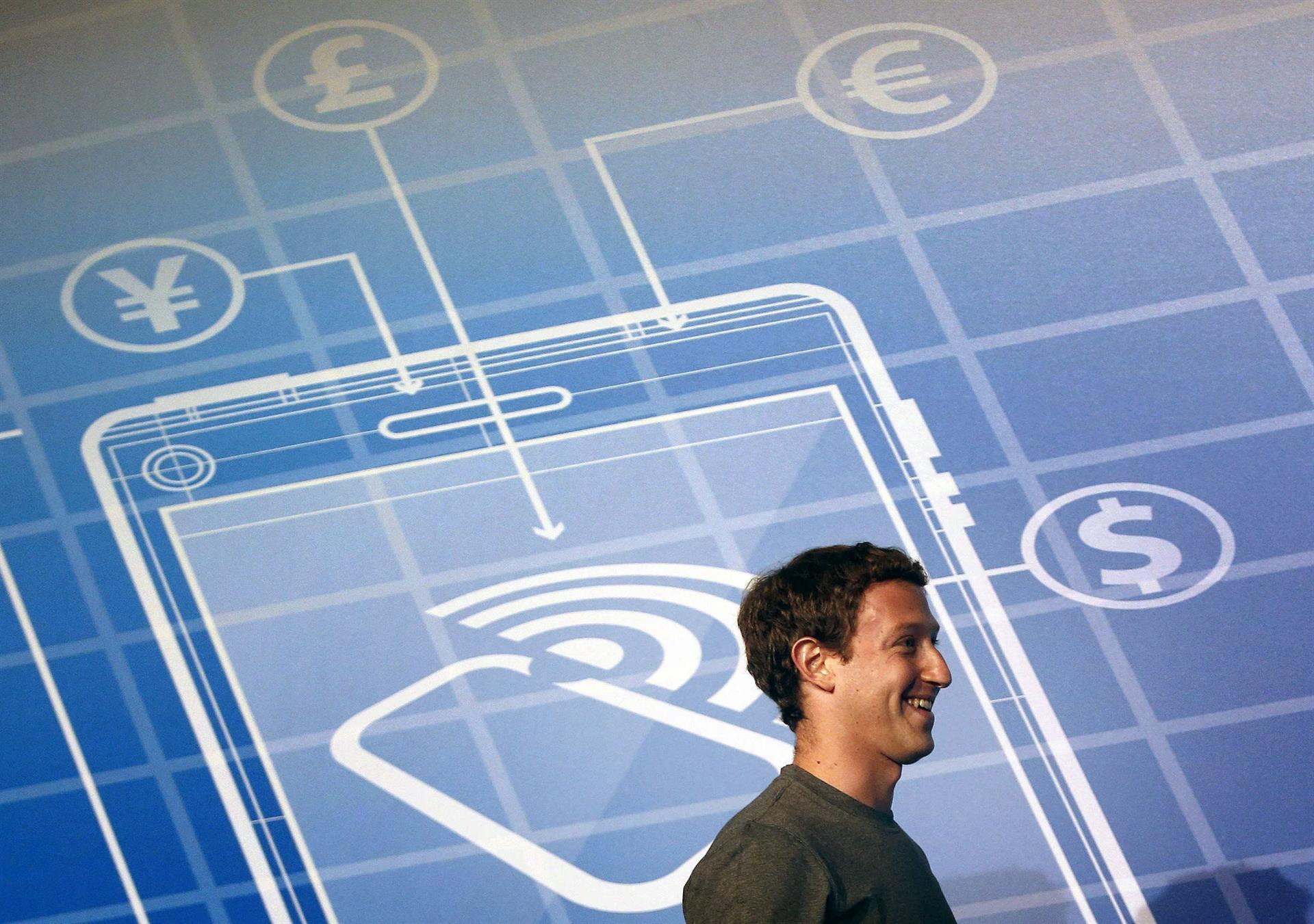 O fundador do Facebook, Mark Zuckerberg, durante seu discurso no Mobile World Congress (WMC), em Barcelona, em 2014.