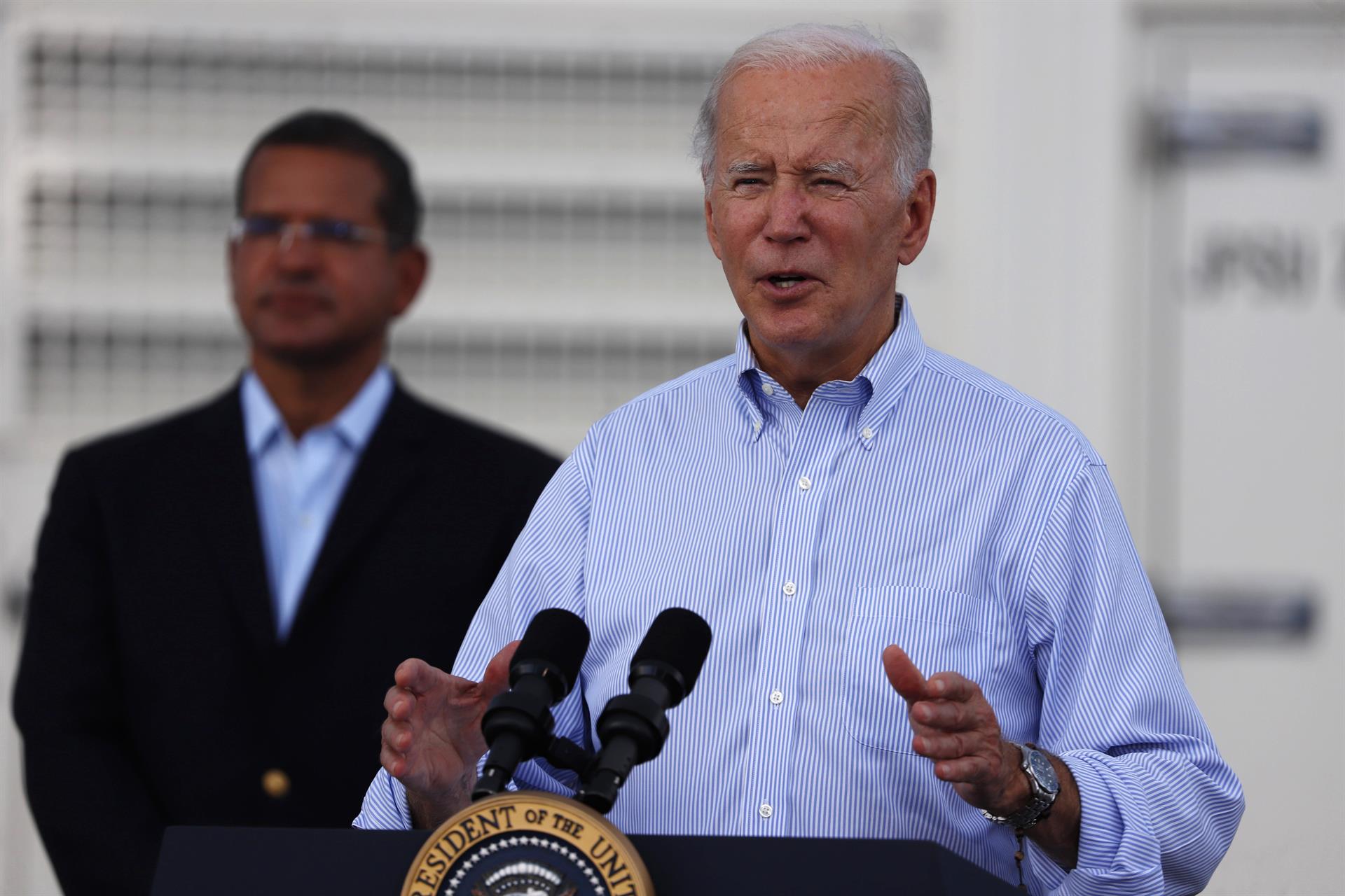 Presidente americano Joe Biden em Porto Rico, outubro de 2022.