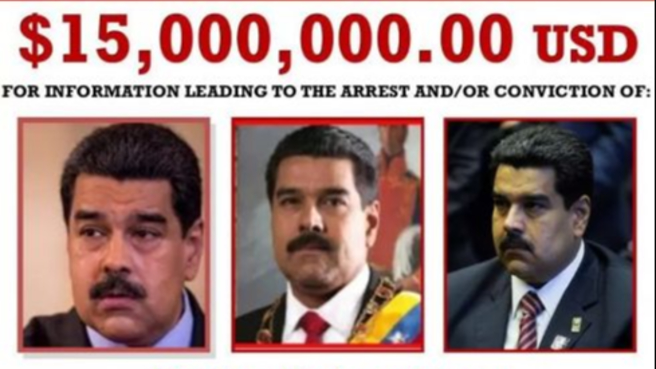 Departamento de Justiça dos EUA oferece recompensa de US$ 15 milhões pelo ditador Maduro