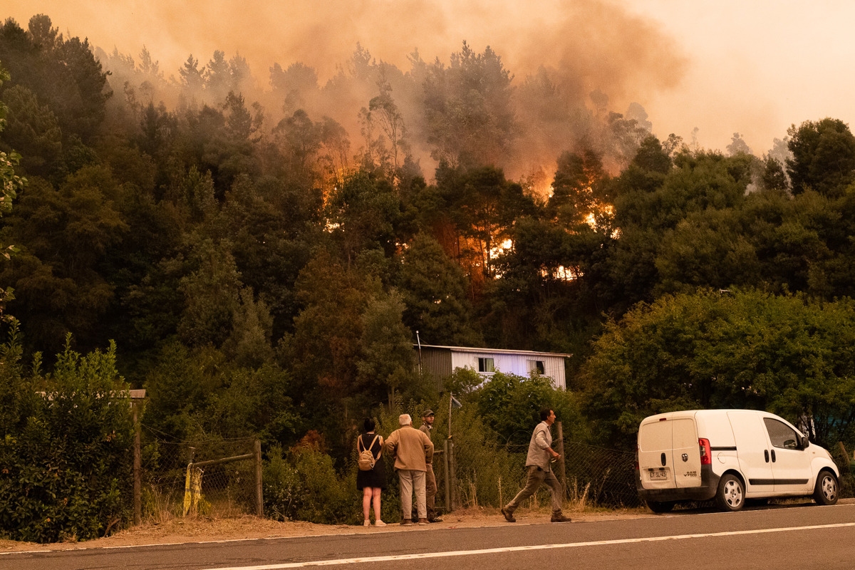incêndios florestais no Chile