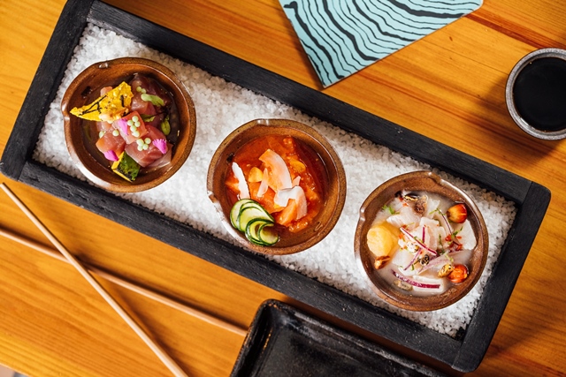 Degustação de Ceviches do Nuu Nikkei.