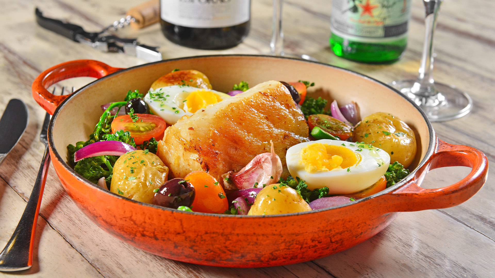 Bacalhau de Braga, um dos pratos do cardápio fixo dos restaurantes Victor.