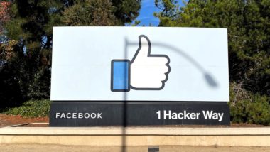 Vista da sede do Facebook em Menlo Park, Califórnia, Estados Unidos.