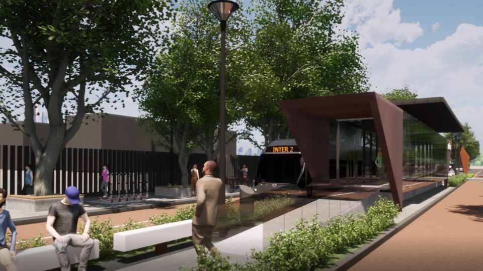 Projeto de estação do Novo Inter 2 em Curitiba