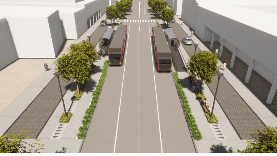 Projeto do BRT leste-oeste em Curitiba