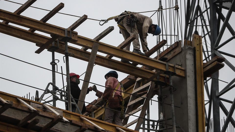 Trabalhadores da construção civil em Buenos Aires, Argentina