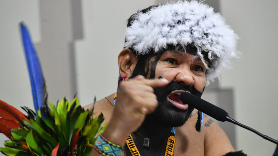 Em pronunciamento, à mesa da CPI das ONGs, indígena Alberto Brazão Goes afirma que cogumelos yanomami são vendidos por ONG.