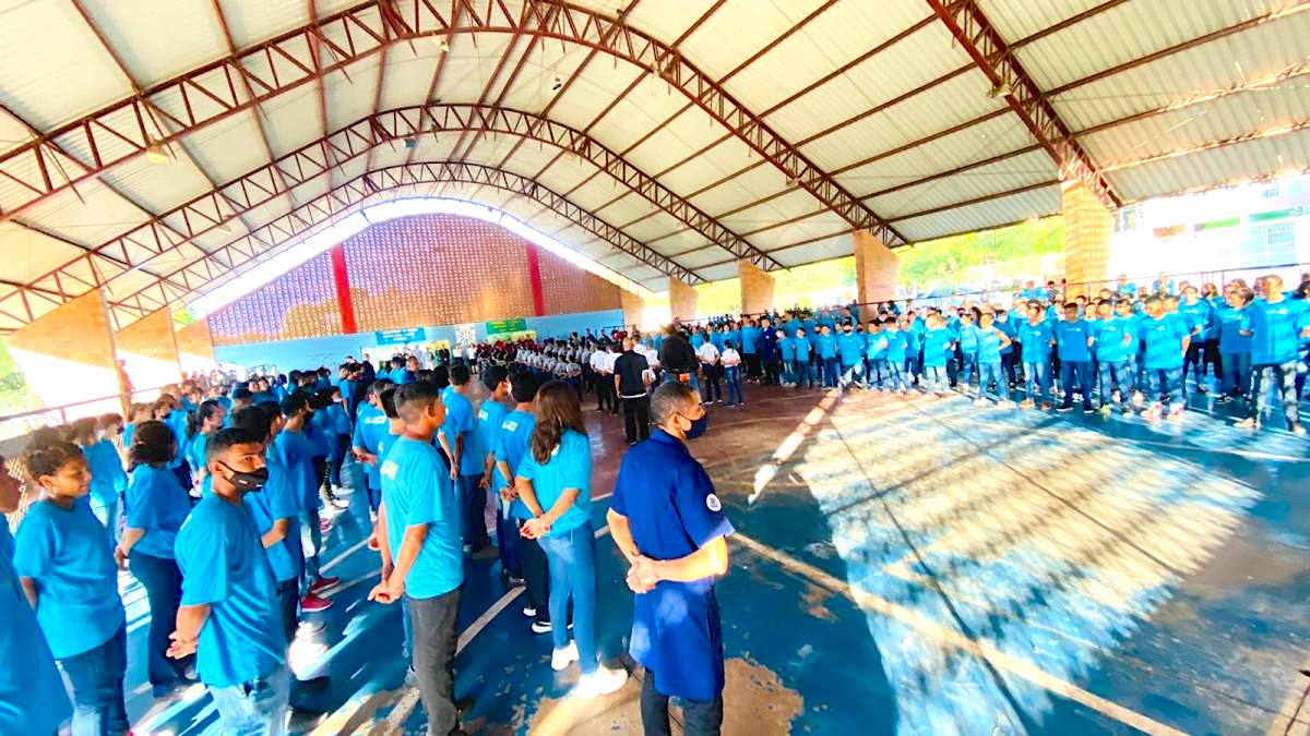 Escola Municipal José de Souza Damy, em Corumbá (MS), integra o Programa Nacional das Escolas Cívico-Militares.