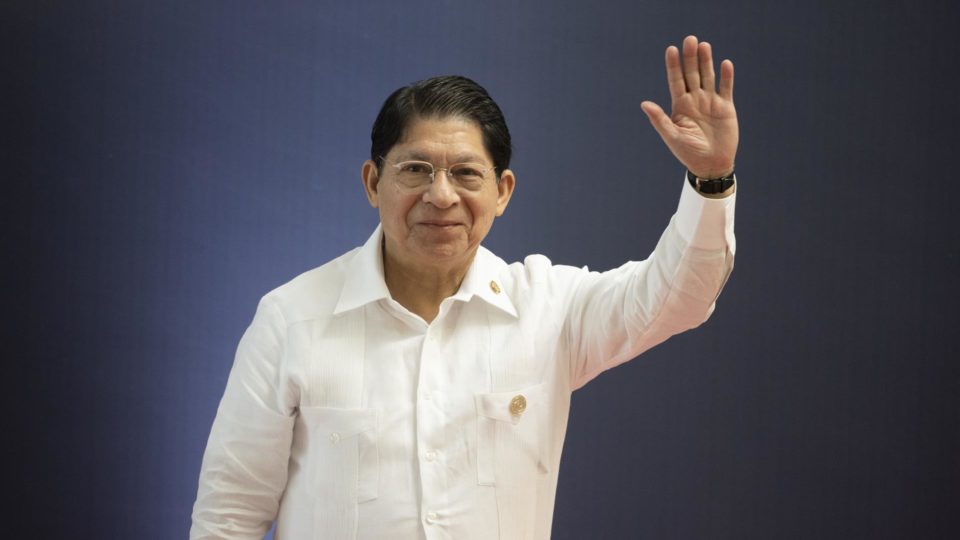 O ministro das Relações Exteriores da Nicarágua, Denis Moncada