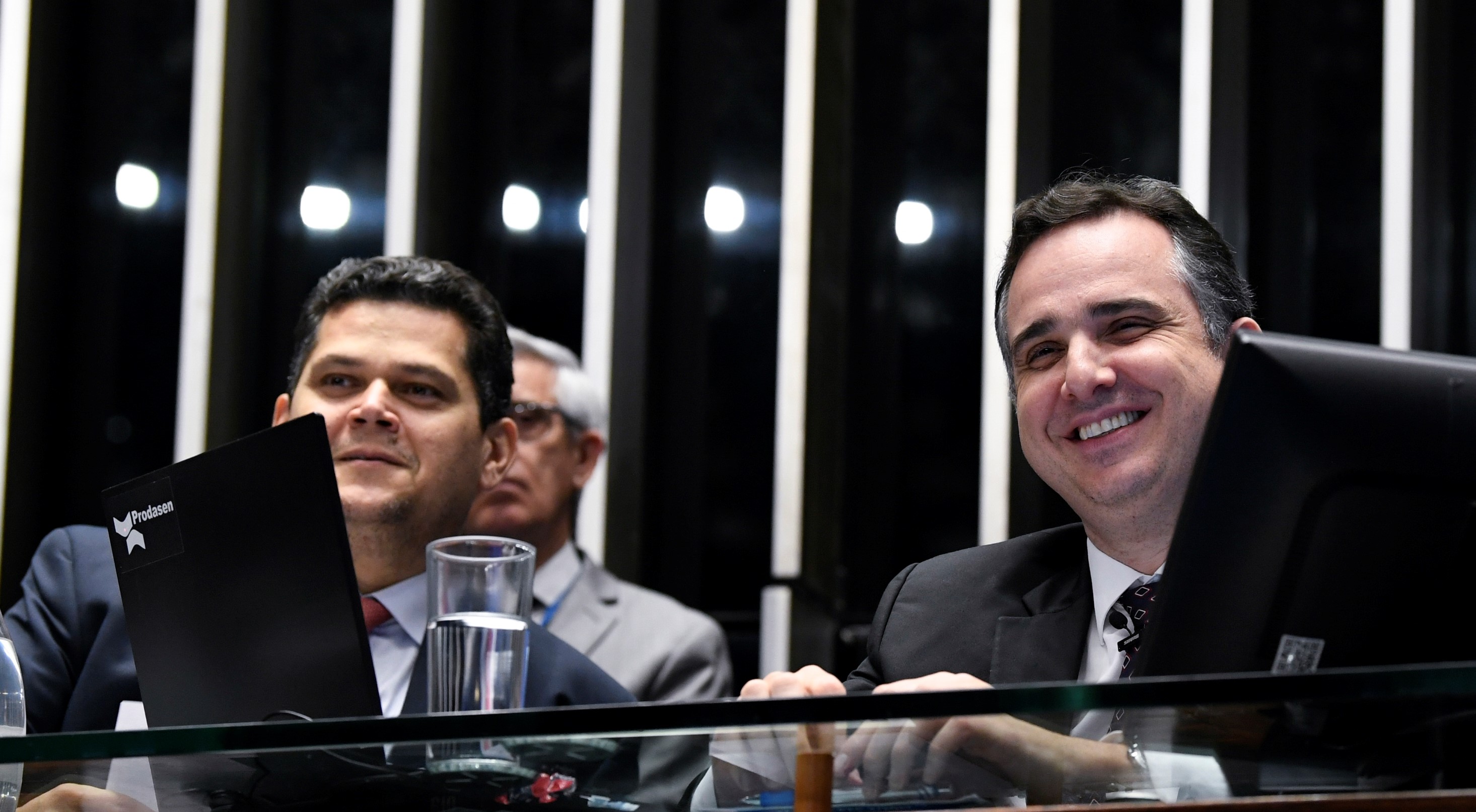 Senador Alcolumbre (União Brasil-AP), mais cotado para suceder Rodrigo Pacheco (PSD-MG) na Presidência do Senado