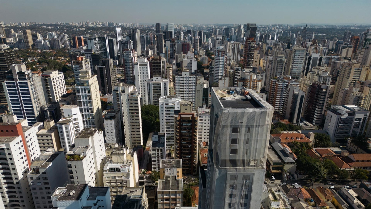 Vista aérea da cidade de São Paulo.