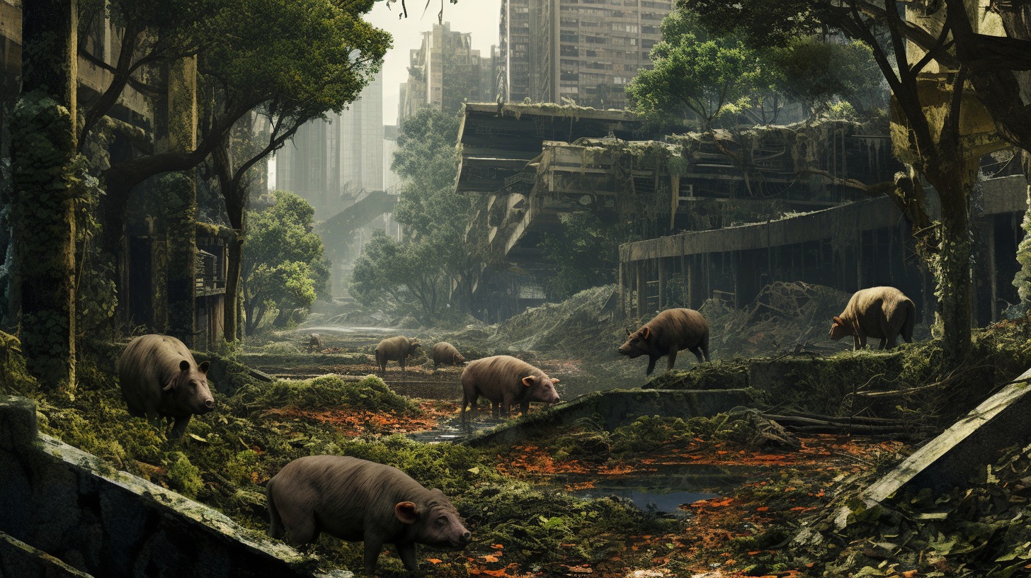 O javalipse de acordo com a inteligência artificial (que evidentemente nunca viu um javali na vida).