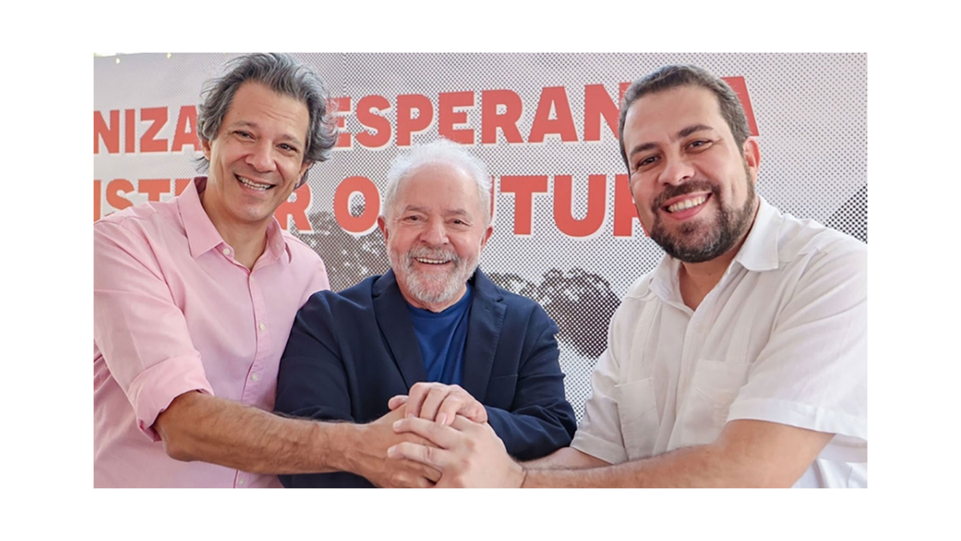 Fernando Haddad, Lula e Guilherme Boulos