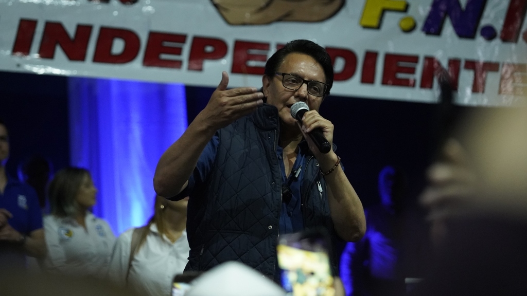 Fernando Villavicencio, candidato à presidência do Equador executado a poucos dias do pleito.