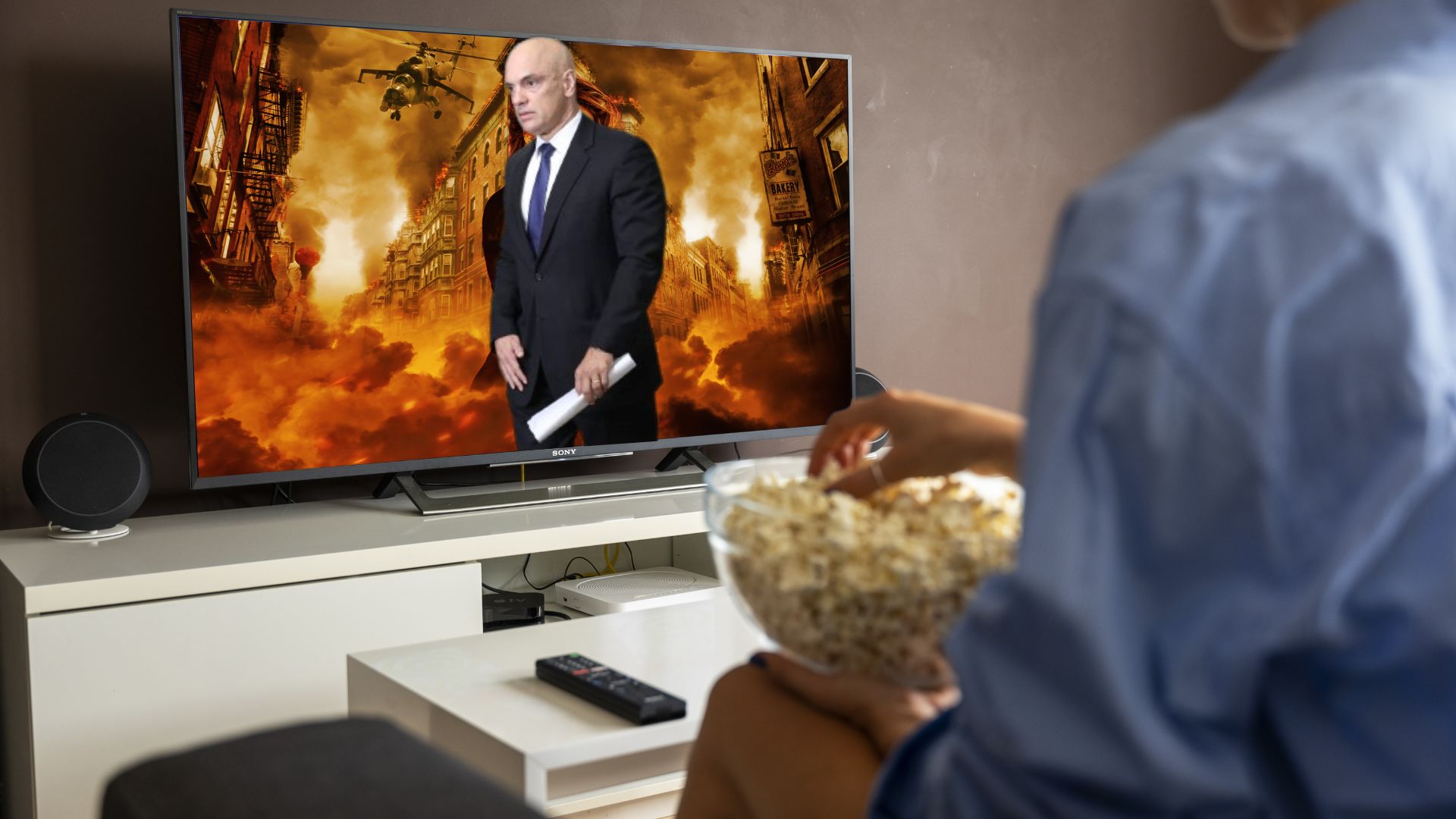 Alexandre de Moraes é a grande estrela da megaprodução &#8220;Apocalipse Antidemocrático Em Roma&#8221;.