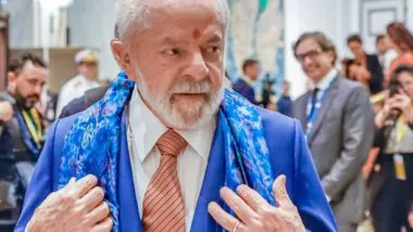 Lula em Nova Déli, na Índia, para a reunião de cúpula do G20