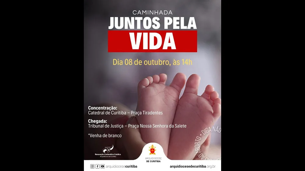 Caminhada Juntos pela Vida acontece no dia 8 de outubro na capital paranaense.