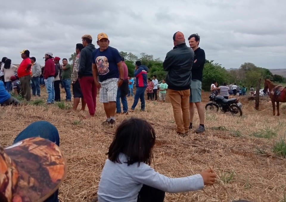 Indígenas da etnia Kaingang  no município de Tamarana (PR).