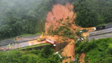 Deslizamento deixou a BR-376, na ligação entre Curitiba e o litoral paranaense, completamente interditada por dez dias no fim de 2022.