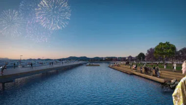 Projeto do Parque Urbano e Marina Beira-mar, em Florianópolis (SC), aguarda licença para iniciar a construção.