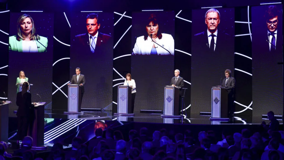 Debate presidencial na TV argentina, no início de outubro