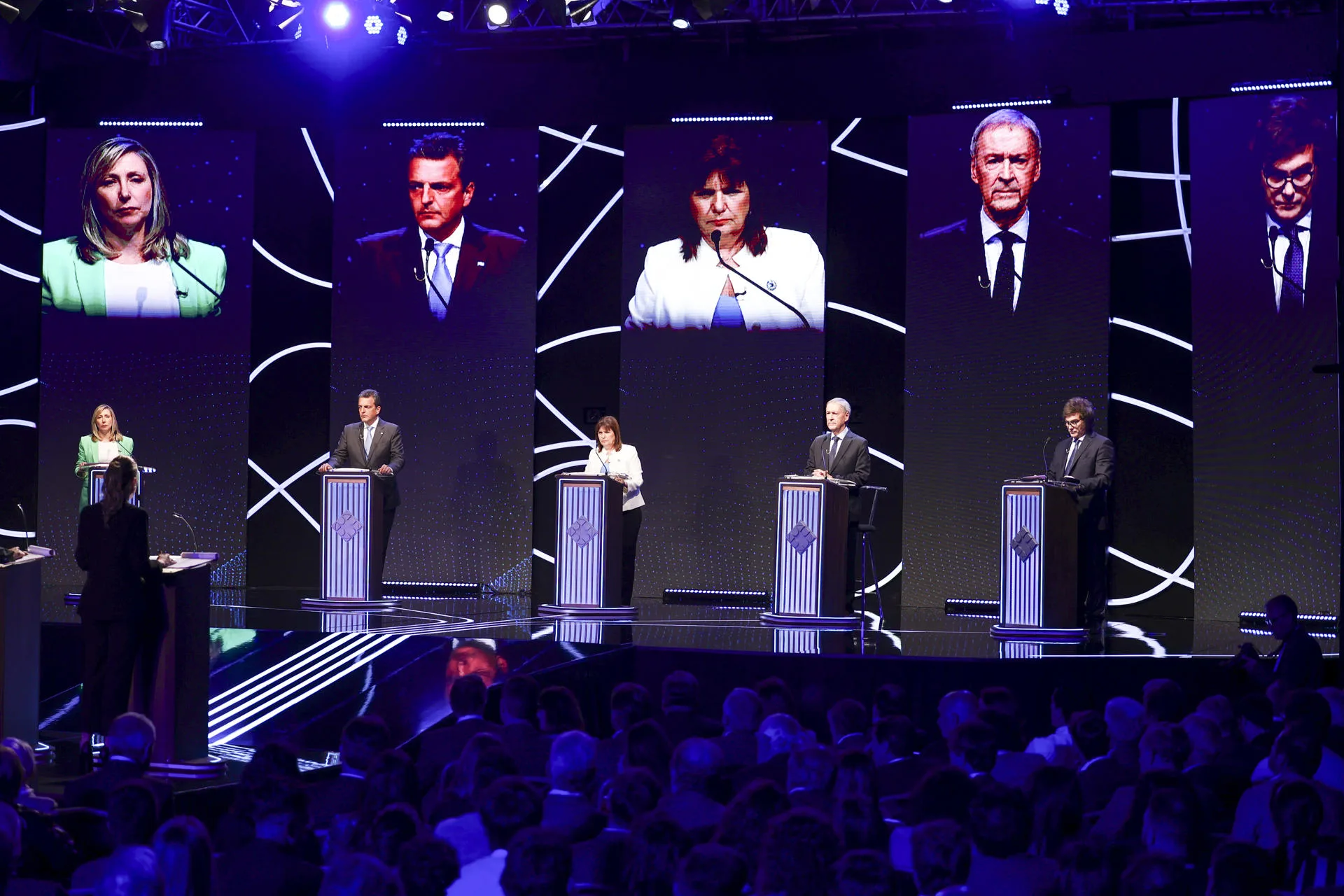 Debate presidencial na TV argentina, no início de outubro