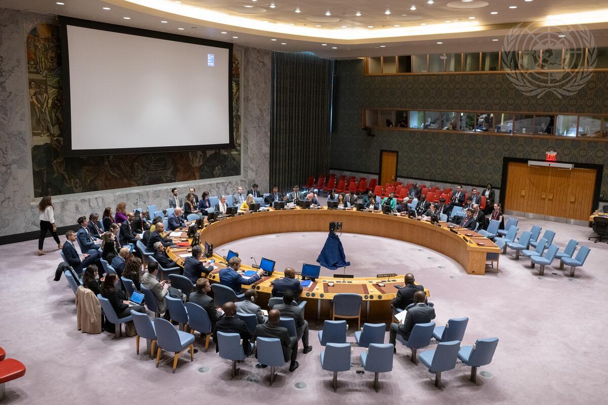 Reunião do Conselho de Segurança das Nações Unidas.