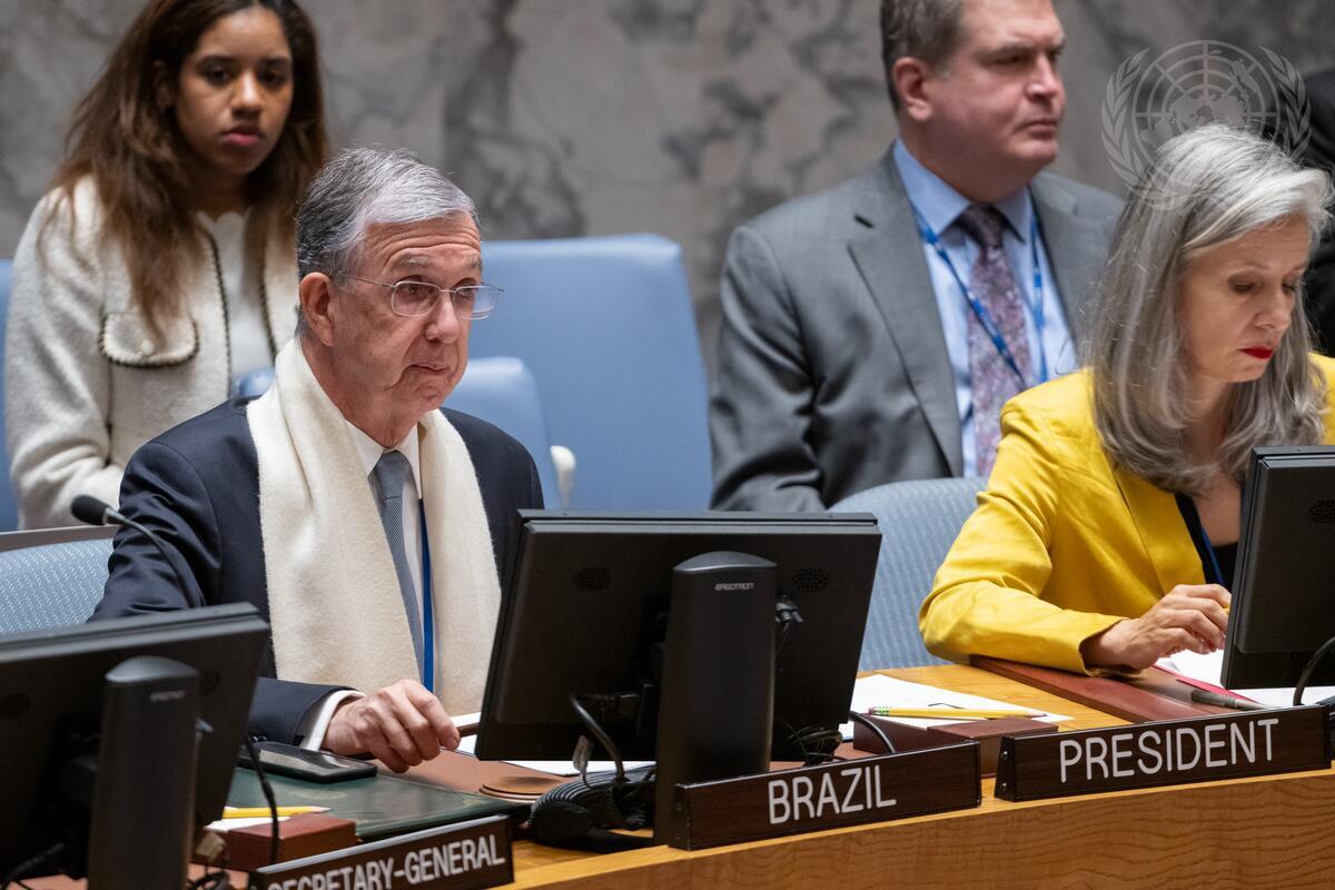 Sérgio França Danese, embaixador brasileiro nas Nações Unidas, preside temporariamente o Conselho de Segurança da ONU.