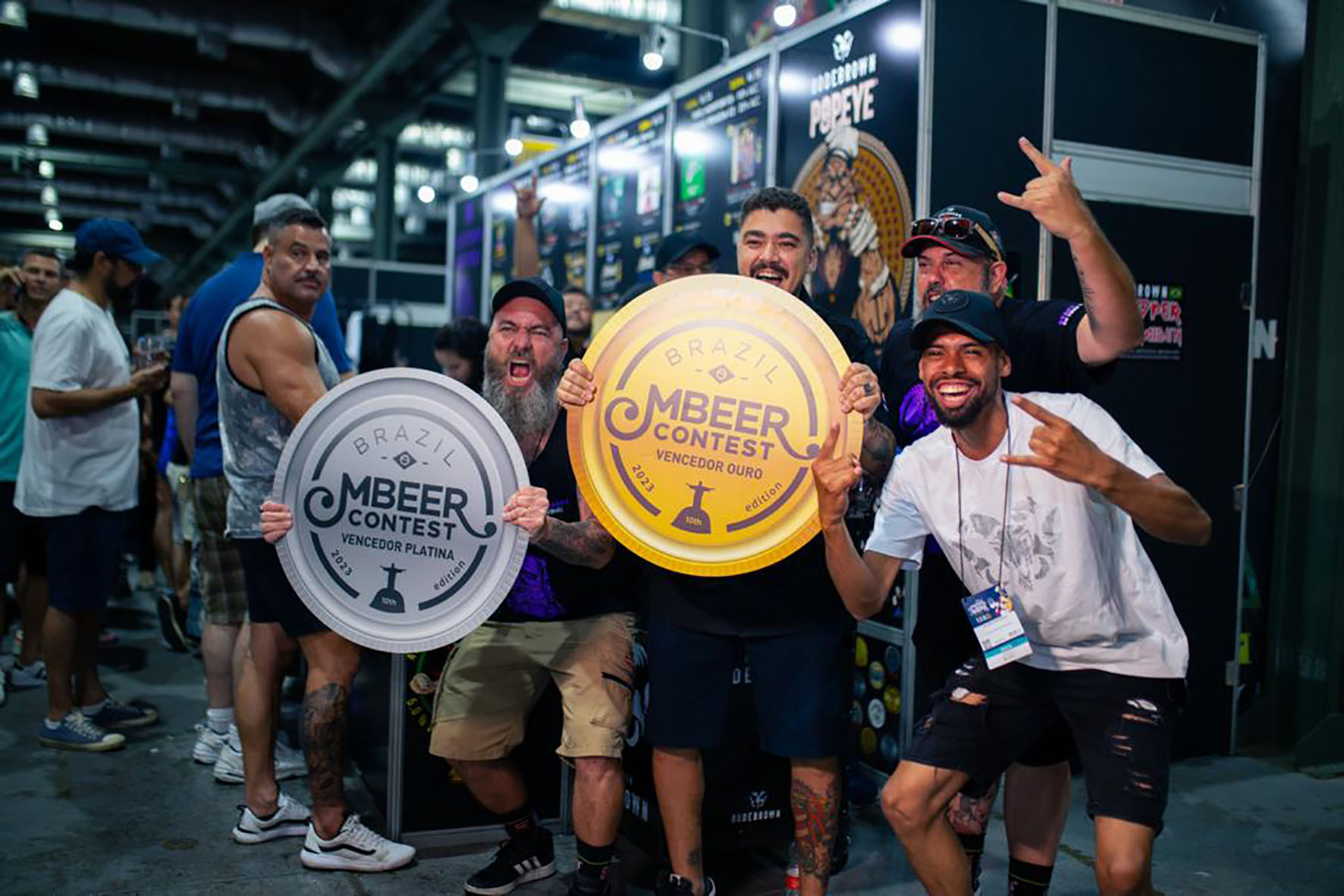 Equipe da Bodebrown comemora vitória no MBeer Contest Brazil.