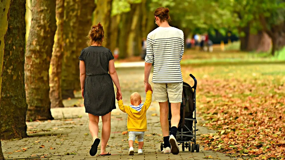 Família passeando