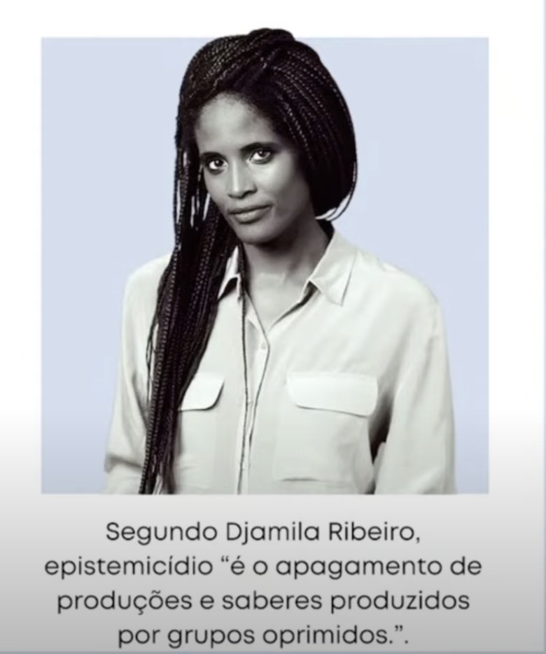Professores chegam a criar frases prontas de citação a Djamila Ribeiro para os vestibulandos. (Imagem: Reprodução) Professores chegam a criar frases prontas de citação a Djamila Ribeiro para os vestibulandos. (Imagem: Reprodução)