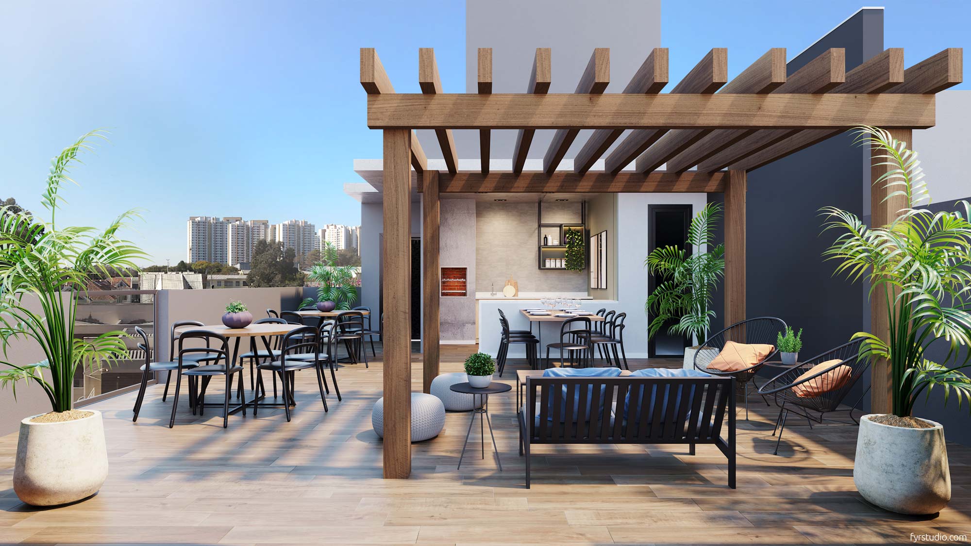 Área externa do empreendimento garden