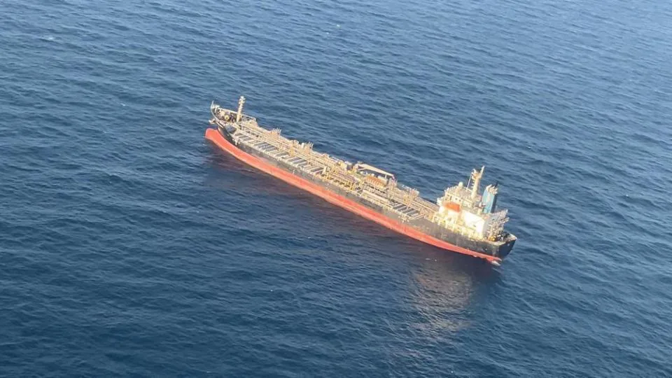 O navio MV Chem Pluto, atacado na costa da Índia.