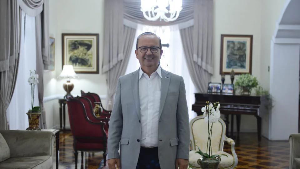 Jorginho Mello (PL) na Casa d’Agronômica, residência oficial do governador em Santa Catarina.
