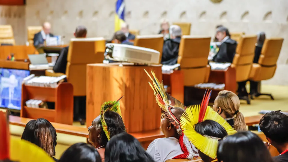 Indígenas acompanham julgamento do marco temporal no STF