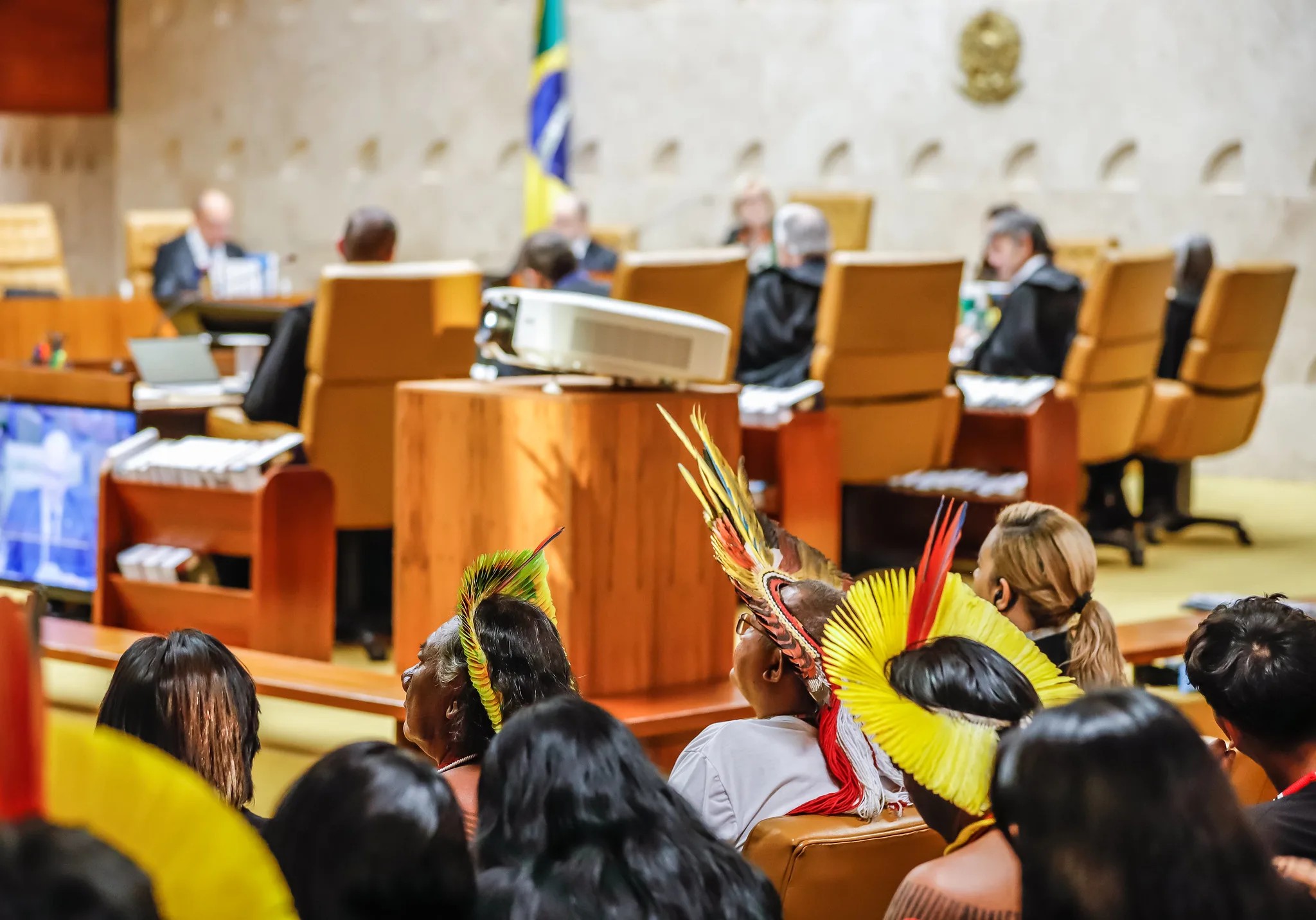 Indígenas acompanham julgamento do marco temporal no STF