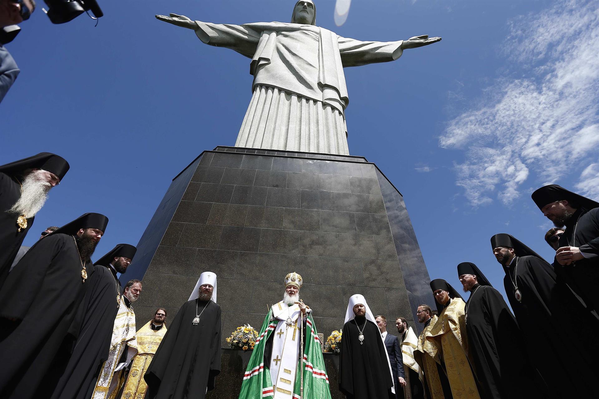 Missa realizada pelo patriarca ortodoxo russo, Kirill, no Rio de Janeiro, em fevereiro de 2016.