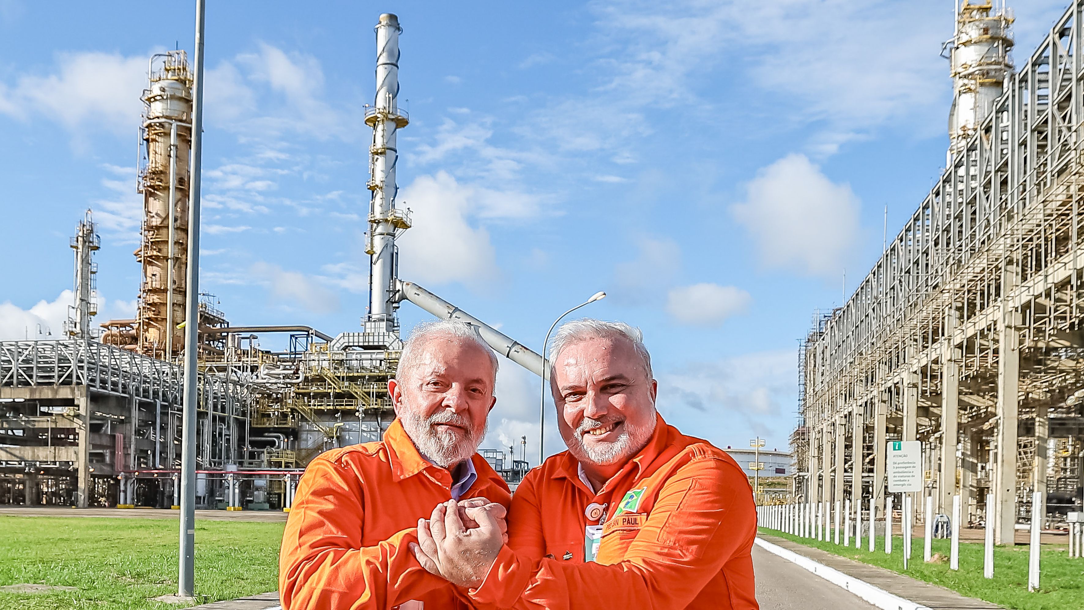 Lula e o presidente da Petrobras, Jean Paul Prates.