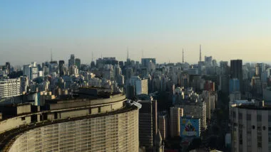 Vista da região central de São Paulo.