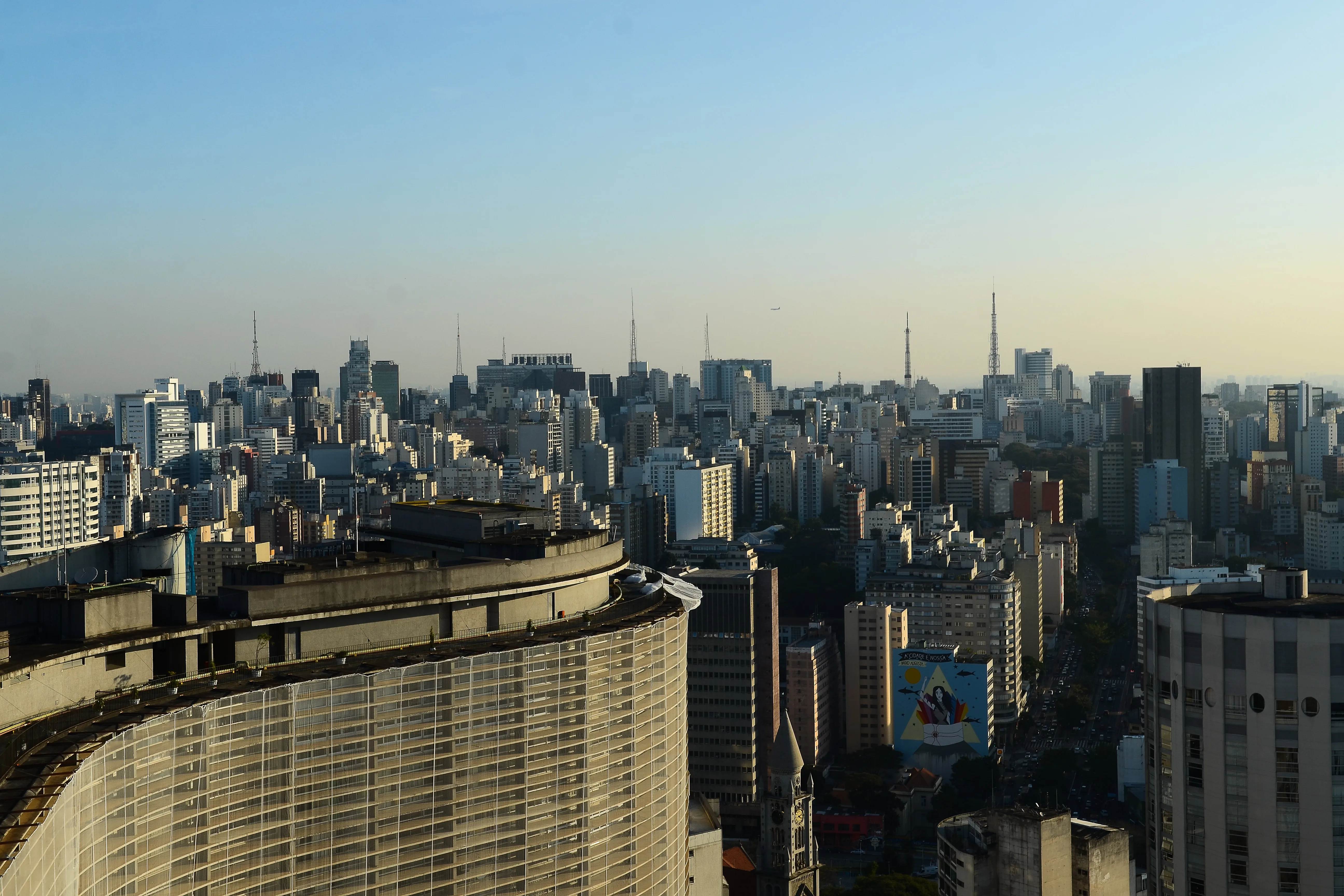 Vista da região central de São Paulo.