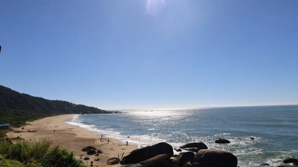 Praia de Taquarinhas é um verdadeiro refúgio em uma cidade conhecida por altos e luxuosos prédios.